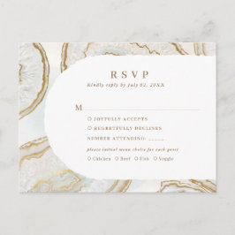 アゲート クォーツの背景 RSVP 返信 案内ポストカード
