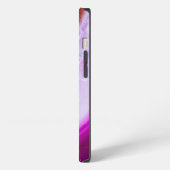 アゲート+クォーツ入り宝石シリーズ紫色 iPhoneケース (左側面)