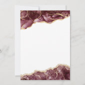 アゲート バーガンディ ゴールド ウェディング 招待状 (裏面)