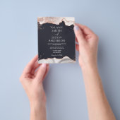 アゲート ホワイト ローズゴールド お手頃 ウェディング チラシ (手)