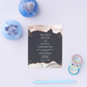 アゲート ホワイト ローズゴールド お手頃 ウェディング チラシ (シングル)