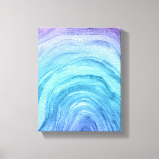 アゲートII青グラデーション抽象芸術水色 キャンバスプリント