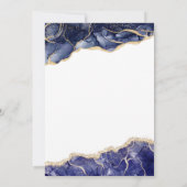 アゲートSweet sixteen16ネイビーブルー金ゴールド招待状 招待状 (裏面)