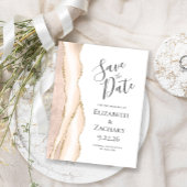 アゲーモダントアイボリー金ゴールド日付の保存 案内ポストカード