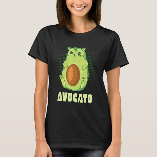 アコカト アボカド 猫 健康 果物 アボカド Tシャツ (正面)