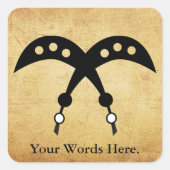 アコフェナ | Adinkra勇気と勇気の象徴 スクエアシール (正面)