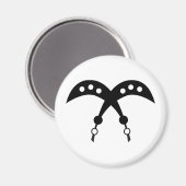 アコフェナ | Adinkra勇気と勇気の象徴 マグネット (正面/裏面)