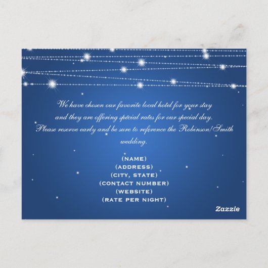 アコメエレガントーションきらめくラインサファイア ポストカード (裏面)