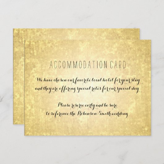 アコモデーエレガントションゴールドフォイルスターズ紙吹雪 ポストカード (正面/裏面)
