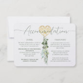 アコモデーエレガントションホワイトハート結婚リーフ 招待状 (正面)