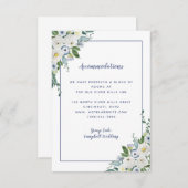 アコモデーションエレガント詳細ウォーターカラーブルーシック エンクロージャーカード (正面/裏面)