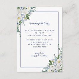 アコモデーションエレガント詳細ウォーターカラーブルーシック エンクロージャーカード