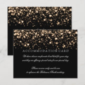アコモデーションエレガント金ゴールドミッドナイトグラム ポストカード (正面/裏面)