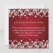 アコモデーション結婚カードズウィンタースパークルレッド 招待状 (正面)