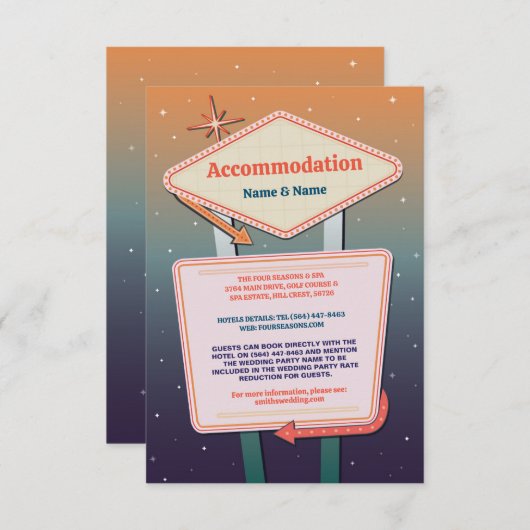 アコモデーション結婚ズラスベガスカジノ エンクロージャーカード (正面/裏面)