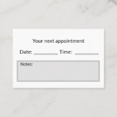 アコロジー認定プロフェッショナルコーチアポイントメント 予約カード (裏面)