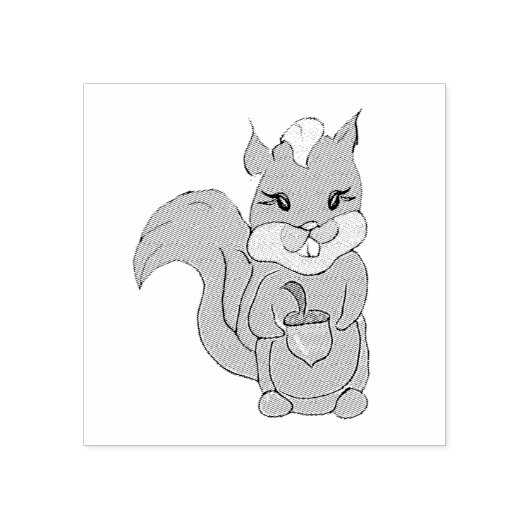 アコンお洒落で可愛いリス ラバースタンプ (インプリント)