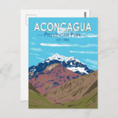 アコンカグア地方パークアルゼンチントラベルヴィンテージ ポストカード (正面/裏面)