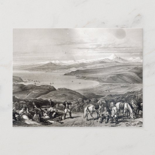 アコンカグア火山の遠景 ポストカード (正面)