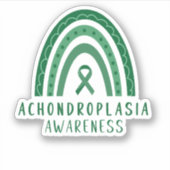 アコンドロソシアグリーンレインボーリボン認識度 シール (正面)