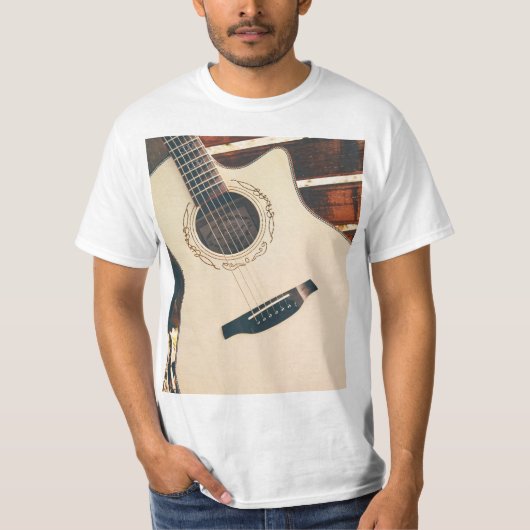 アコーかわいらしスティックギター Tシャツ (正面)