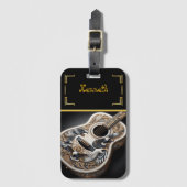 アコーエレガントスティックギター ラゲッジタグ (正面縦)