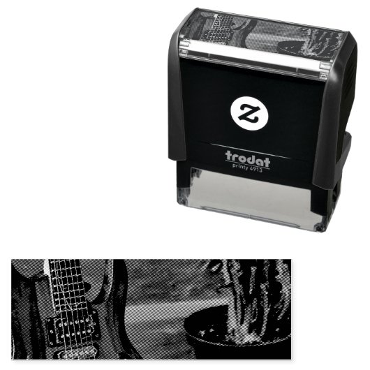 アコーカッコいいスティックギター セルフインキングスタンプ (インサイチュ)