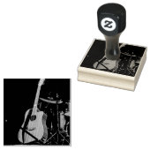 アコーカッコいいスティックギター ラバースタンプ (押印)