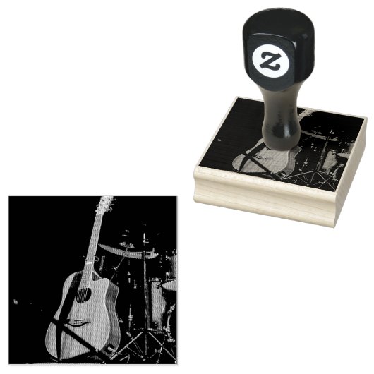 アコーカッコいいスティックギター ラバースタンプ (押印)