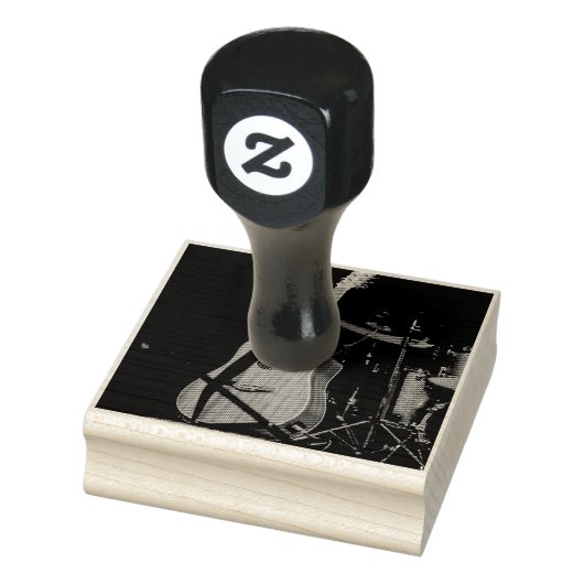 アコーカッコいいスティックギター ラバースタンプ (スタンプ)