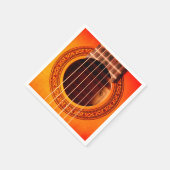 アコースティックエレガントギター音楽紙ナプキン スタンダードカクテルナプキン (角)