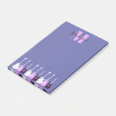 アコースティックエレキギター紫ピンクモノグラム ポストイット (アングル)