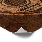 アコースティックエレクトリックギター陰陽ウッドエフェクト ポスター (角)