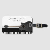 アコースティックカスタムギターピアノ鍵音楽先生 ラゲッジタグ (正面横)