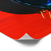 アコースティックカラフルギターとケースポスターアート ポスター (角)