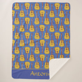 アコースティックギタパーソナライズされたー シェルパブランケット