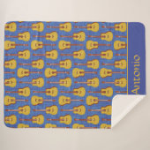 アコースティックギタパーソナライズされたー シェルパブランケット (正面(横))