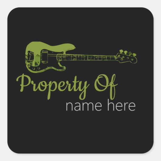 アコースティックギタロパーソナライズされたゴ スクエアシール (正面)