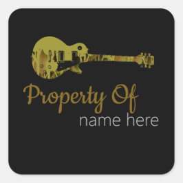 アコースティックギタロパーソナライズされたゴ スクエアシール