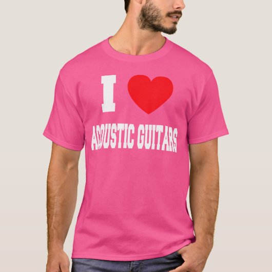 アコースティックギターが大好き Tシャツ (正面)