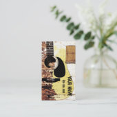 アコースティックギターのグランジな名刺 名刺 (スタンド正面)