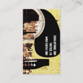 アコースティックギターのグランジな名刺 名刺 (裏面)