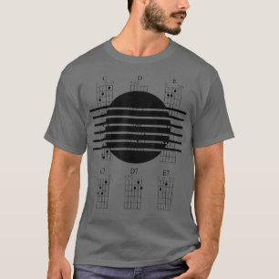 アコースティックギターのサウンドホールストリングコード Tシャツ