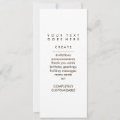 アコースティックギターのシルエット 招待状 (裏面)