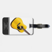 アコースティックギターのナッシュビルの単語のカスタム ラゲッジタグ (裏面横)