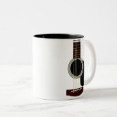 アコースティックギターのマグ ツートーンマグカップ (正面右)