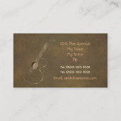 アコースティックギターのロゴの名刺 名刺 (裏面)