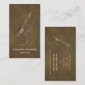 アコースティックギターのロゴの名刺 名刺 (正面/裏面)