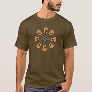 アコースティックギターの円 Tシャツ