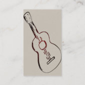 アコースティックギターの名刺のテンプレート 名刺 (裏面)